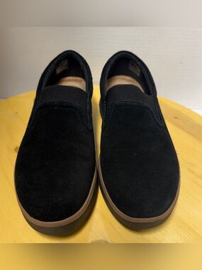 Clarks Collection Zylah Sky Black Suede Slip On Wedge Loafers Shoes Women